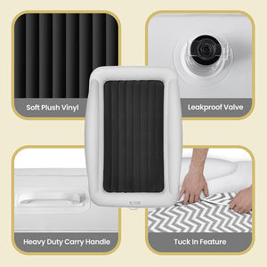 Lit de voyage <span class=keywords><strong>gonflable</strong></span> portable pour tout-petits avec pare-chocs de sécurité, ensemble de <span class=keywords><strong>matelas</strong></span> pneumatique pour enfants avec pompe et sac de transport pour le camping - Product Image 4