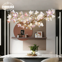 Nouveau Produit Décoration Intérieure Villa Maison Salon Salle À Manger Pendentif Lumière Fleur Ginkgo Feuille LED Lustre