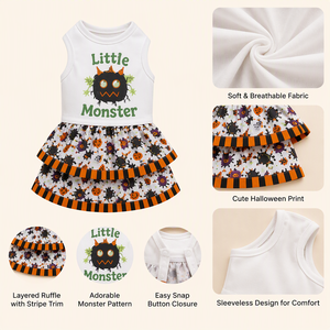 Vestito per Animali Domestici Prodotto in Cina, Abito Festivo per Cani e Gatti con Stampa Zucca di Halloween, in Misto Cotone, Taglie da XS a XL - Product Image 3
