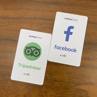 Carte NFC Google Review personnalisée avec impression de code QR programmable pour les réseaux sociaux, support en plastique