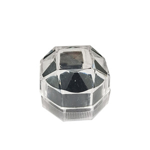 Acrylic Jewelry Storage <b>Box</b> Octagonal Flip Top Transparent Stackable For Rings <b>Earrings</b> Small Capacity 1pc - Product Image 5
