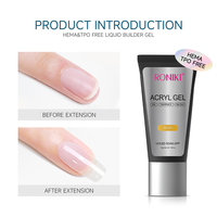 RONIKI Fournitures pour Ongles Professionnelles Hema Tpo Gratuit Vernis Acrylique Clair Poly Gel et Private Label Glitter Acryl Gel Extension d'Ongles