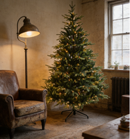 Arbre de Noël artificiel pré-éclairé en vrac, directement de l'usine HR, en PE, taille personnalisée, écran LED, lumière multicolore chaude
