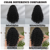 Perruques synthétiques noires longues bouclées de 22 pouces avec frange, en fibre résistante à la chaleur, aspect naturel mat, Peluca