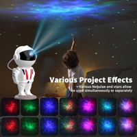 Projecteur Astronaute Robot Veilleuse 16 Couleurs Télécommande Lampe de Projection Étoilée Grande Lampe de Table pour Enfants Cadeau Décoration de Chambre