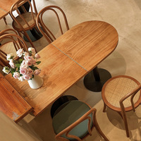 HUALIN Ensemble de chaises de style moderne pour hôtel, café, bar, restaurant, table à manger en bois massif