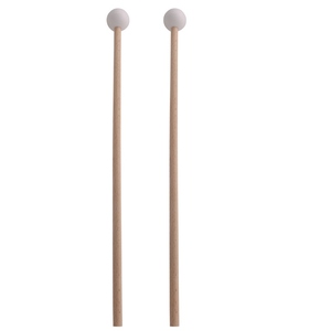 ไม้ตีระนาดยางหัวไม้ สำหรับกล็อกเกนสปีล ไซโลโฟน มาริมบา ฮาร์ป สีขาว - Product Image 1