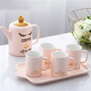 Di alta qualità di stile americano europeo a buon mercato prezzo di caffè tè set tè in porcellana pot set per il ristorante