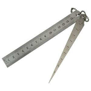 संयोजन टेपर गेज सेट स्टेनलेस स्टील के साथ 1-15mm मूंछ गेज 150mm 6 इंच स्टील के शासक Toper वेल्ड गेज - Product Image 4