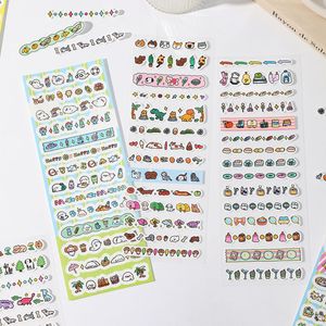 3 cái/gói long lanh cát dài dải băng đầy màu sắc cuộc sống nhà loạt phim hoạt hình dễ thương Cẩm Nang coo thẻ trang trí phù hợp - Product Image 1