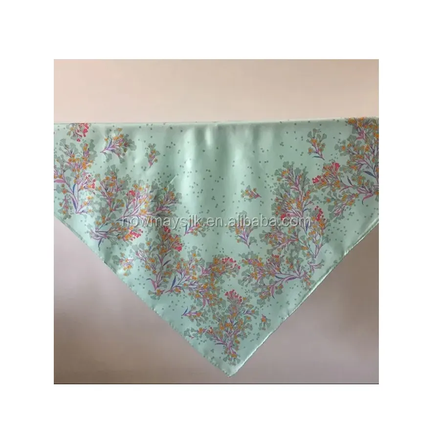 Foulard en soie pour femmes, hijab musulman ou musulman, en sergé de soie pure, 90cm, grand carré, 14 m/m, collection 100%