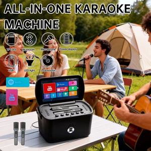 Altavoz KTV Portátil <span class=keywords><strong>de</strong></span> 10 Pulgadas con Pantalla Táctil, WiFi, Luz LED y Batería Recargable <span class=keywords><strong>para</strong></span> Fiestas en Casa y Diversión al Aire Libre - Product Image 3