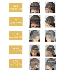 生越南13X6高清蕾丝正面身体波浪假发250% 密度缅甸卷曲100% 人发无胶黑色女性前假发 - Product Image 6