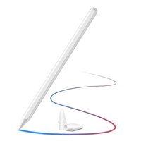 Stylet magnétique capacitif actif Findmy en alliage d'aluminium blanc premium 2025 avec pointe remplaçable, détection d'inclinaison et fonction Palm Rejection