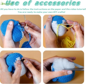 Kit de <span class=keywords><strong>crochet</strong></span> Amigurumi personnalisé pour enfants et adultes, débutants, <span class=keywords><strong>facile</strong></span> à apprendre, motifs d'<span class=keywords><strong>animaux</strong></span>, fils, <span class=keywords><strong>crochet</strong></span>, bricolage, art, artisanat, tricot - Product Image 4