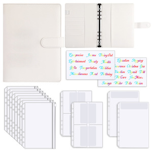 ปก A5หนัง PU สมุดแพลนเนอร์6วงแหวนเกลียวธุรกิจจัดงานประสานงบประมาณสีลูกกวาด - Product Image 1