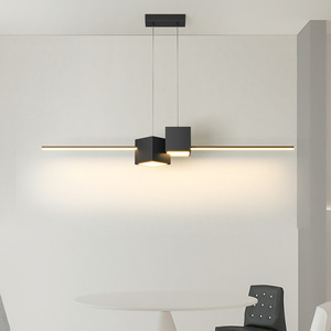 Lustre suspendu en métal blanc froid LED au design minimaliste asiatique, en forme de cube de papier, pour salle à manger, grande taille, garantie 3 ans - Product Image 3