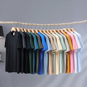 Promotional Solid Color Shirt Casual Short Sleeve Custom Logo 230g Blank Heavyweight T Shirt Men's T-shirts
