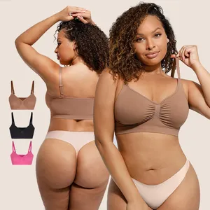 wholesale Custom Plus Size Adjustable Big Bra hide back Fat Wireless women Seamless push up bra shapewear sports bra for women