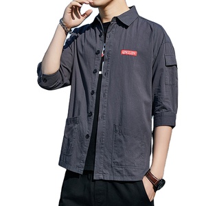 <span class=keywords><strong>Camicia</strong></span> Casual da <span class=keywords><strong>Uomo</strong></span> in Stile <span class=keywords><strong>Giapponese</strong></span> 100% Cotone con Maniche a Lunghezza Media, Produzione OEM Personalizzata - Product Image 2