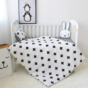 Couleur unie bio 100% coton doux <span class=keywords><strong>garçon</strong></span> fille bébé couverture <span class=keywords><strong>couette</strong></span> <span class=keywords><strong>housse</strong></span> <span class=keywords><strong>de</strong></span> coussin 3 pièces ensemble <span class=keywords><strong>de</strong></span> literie <span class=keywords><strong>de</strong></span> lit - Product Image 2