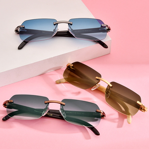 Borregls corne <span class=keywords><strong>de</strong></span> buffle lunettes <span class=keywords><strong>de</strong></span> soleil hommes marque <span class=keywords><strong>de</strong></span> luxe lunettes <span class=keywords><strong>de</strong></span> créateur femmes lentille en Nylon sans monture carré buffs lunettes 8300816 - Product Image 2