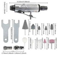 Nouveau kit de meuleuse à air comprimé pour voiture, ensemble d'outils pneumatiques pour le meulage des métaux, polissage à haute vitesse, outils pneumatiques