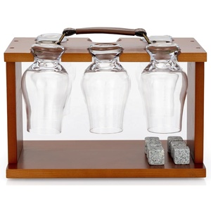 Estante de Madera para Vasos de Whisky <span class=keywords><strong>Glencairn</strong></span>, Juego de 6, Soporte de Secado y Almacenamiento - Product Image 3