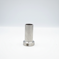 Adaptateur de tube court réglable en acier inoxydable pour prothèse de jambe Akbk