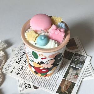 Özelleştirilmiş Çevre Dostu Dumansız El Yapımı Soya Balmumu Tatlı Mumlar Kokulu Dondurma Kurabiye Şeklinde Cadılar Bayramı Ev Dekorasyonu - Product Image 2