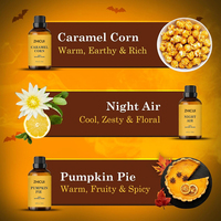 Collection Halloween : Coffret d'huiles essentielles 10 ml, mélange 100 % naturel, senteurs Pâté de pommes et Maïs sucré, pour diffuseur, fabrication de bougies, cadeau