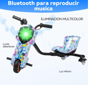 Disponibile in Messico MZ008 Auto Elettrica <span class=keywords><strong>a</strong></span> Spinta per Bambini 5-8 Anni, Triciclo Elettrico con Luci LED e Pedali - Product Image 5