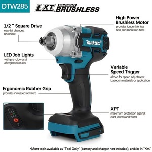 Llave <span class=keywords><strong>de</strong></span> <span class=keywords><strong>Impacto</strong></span> <span class=keywords><strong>de</strong></span> Alto Torque <span class=keywords><strong>Makita</strong></span> <span class=keywords><strong>de</strong></span> 1/2 Pulgada con Accionamiento Cuadrado, 280 Nm, 18 V, 3 Velocidades Ajustables, Herramientas Industriales - Product Image 6
