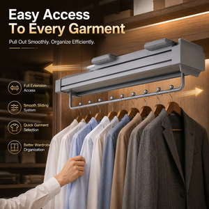 Porte-vêtements coulissant supérieur pour armoire et placard - Product Image 4