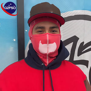 Masque de ski QZFSO personnalisé avec logo, fonction thermoréactive, pour le cyclisme en plein air, le sport d'hiver, couvre-visage complet pour homme, balaclava - Product Image 1