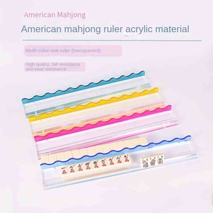 Porta Mahjong Americano Personalizzato in Acrilico a Cinque Livelli Lunghezza 17,5 Pollici 45cm Righello di Marca con Assorbimento Magnetico - Product Image 4