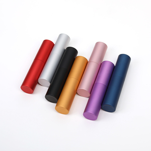 Kustom Logo 8ml 10ml aluminium Mini portabel perjalanan hitam Matte memutar isi ulang kabut kaca semprot & PP parfum <span class=keywords><strong>Atomizer</strong></span> botol - Product Image 1