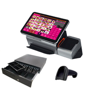 Anypay A9D Cajas registradoras de doble pantalla Restaurante POS Software Sistema Pos de 15,6 pulgadas Todo en uno Tienda minorista Pequeñas empresas Win10