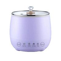 Nouvelle Conception – Mini Cuiseur Électrique Multifonctionnel 1,8 L pour Voyage, Maison et Extérieur, avec Couvercle en Verre Trempé, 840W, Micro-ordinateur