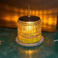 Luz de Baliza de Obstrucción de Aviación Solar con Control de Luz de Color Personalizado, Impermeable IP68, Luz de Advertencia Marina LED para Aeropuertos