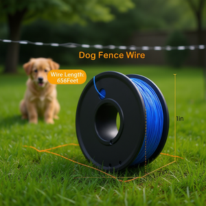 Fil de clôture électrique pour chien, 656 pieds, bobine bleue, pour système d'entraînement des animaux de compagnie - Product Image 2