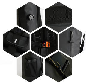 Mochila Nevera Casual con Cierre Enrollable de PVC, Ecológica, Reciclable, Aislada, a Prueba de Fugas, Impermeable, Suave, Negra - Product Image 6