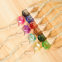 Vente en gros 8ML Désodorisant de voiture Pendentif en verre suspendu Diffuseur de parfum de voiture Bouteille pour huiles essentielles Parfum Ornement Intérieur