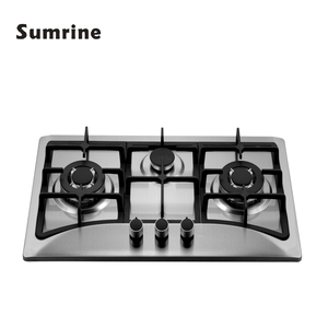 Được Xây Dựng Trong Gas Hob 3-Burner Đung Thủy Tinh Màu Đen Bề Mặt Mịn Hợp Thời Trang Phong Cách Thiết Kế Cho Trong Nhà Ngoài Trời Sử Dụng Điện Men Kim Loại - Product Image 6