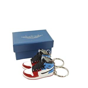 Groothandel Designer Handgedrukt Pvc Rubber Basketbal Schoen Sleutelhanger Aj1 Mini Sneaker 3d Sleutelhanger Met Doos - Product Image 2