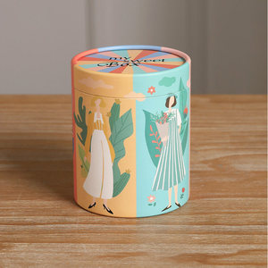 Customized Printing Recyclable Eco-friendly Biodegradable Paper Tube <strong>Packaging</strong> For <strong>Socks</strong> Towels Shirts T-shirts - Product Image 1