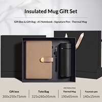 Ensemble cadeau d'entreprise OEM, carnet A5 avec stylo, tasse, bouteille d'eau, couverture en PU, cadeaux promotionnels pour le Nouvel An, cadeaux d'accueil pour les employés