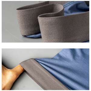 Nueva llegada sólido cómodo transpirable logotipo personalizado cintura elástica bóxer largo breve ropa interior de algodón orgánico ecológico - Product Image 4