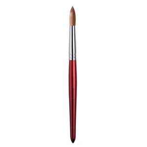 Pinceau à ongles en acrylique 100% Kolinsky avec manche en bois rouge pour la peinture sur ongles, le dessin et l'extension de poudre acrylique - Product Image 3