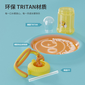 Centenarian Chronicles Baby Sippy Cup Tritan Bpa Free With Handle Cartoon Design For Home Use - Product Image 3